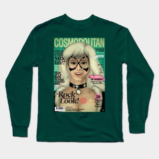 Black Cat on Cosmo! Long Sleeve T-Shirt